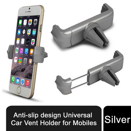 Anti-slip design Universal Car Vent Holder for Mobiles Silver