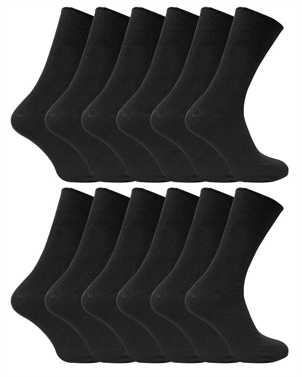 12 Pairs Non Elastic 100% Cotton Socks