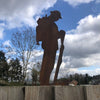 METAL Lest We Forget Soldier army GARDEN Decoration Statue Feature