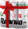Renova White Print 2 Ply Christmas Xmas Toilet Tissue Paper 9 Rolls