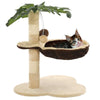 Cat Tree with Sisal Scratching Post 50 cm Beige and Brown