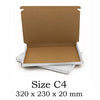 C4 PIP Boxes (White) suitable for Large Letter Postal Box 32x23x2 cm (50)