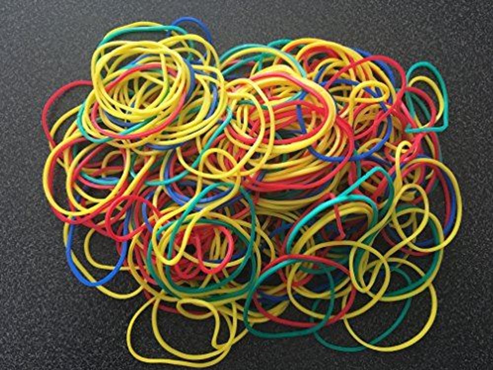 Assorted Colours Rubber Bands - Approx 250 Bands