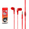 Sounds XS20 Music on the Move Earbuds with Slim Microphone with Mic, Red