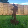 METAL Lest We Forget Soldier army GARDEN Decoration Statue Feature