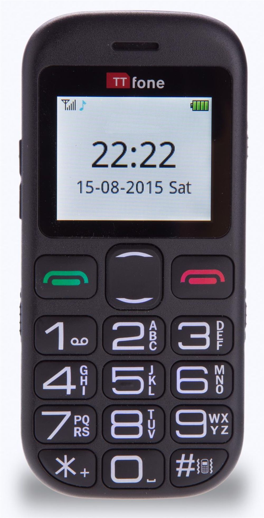 TTfone Jupiter 2 TT850 Big Button Simple Mobile Phone for Senior SOS Emergency Button (Vodafone PAYG)