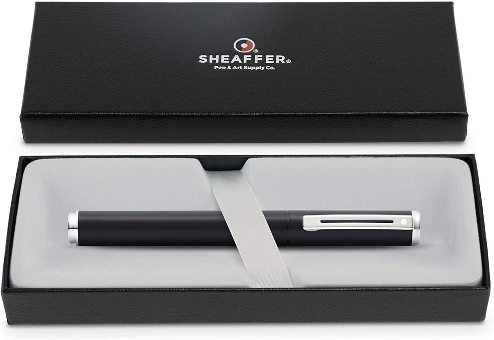 Sheaffer Pop Rollerball Pen with Gift Box Black with Chrome Trim Black Ink