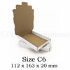 C6 PIP Boxes (White) suitable for Large Letter Postal Box 11x16x2 cm (50)