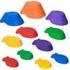 11-Piece Fish Shaped Balance Stepping Stones for Kids - Multicoloured