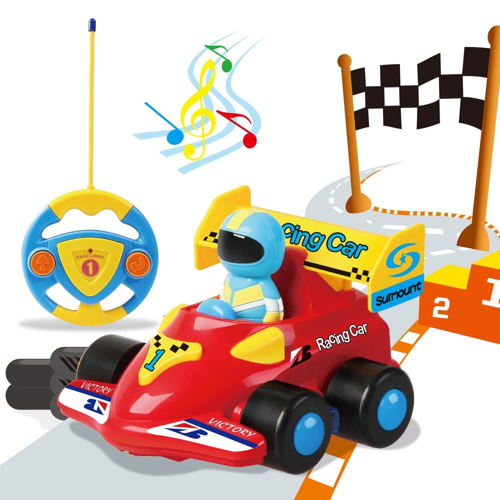 SOKA My First Remote Controlled Racing Car for Toddlers with Sound and Light