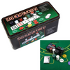 200 Piece Vegas Poker Chip Set Texas Hold'em Poker Casino Game Chips Set in Metal Box