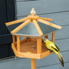 Bird Stand Feeder Table Feeding Station Garden Wood Coop Parrot Nesting Stand