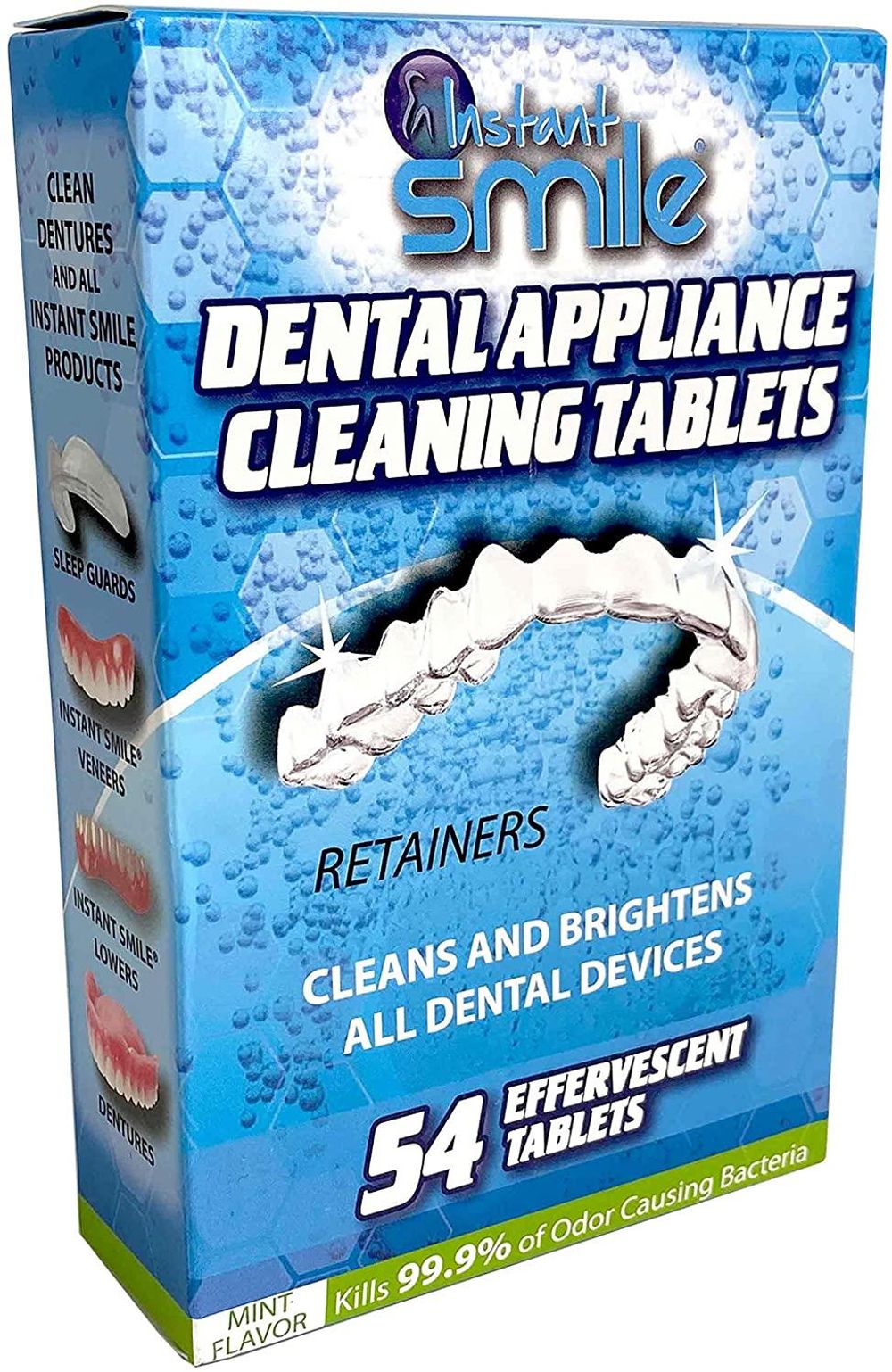 Instant Smile Dental Appliance Cleaning Tablets with 54 Tablets
