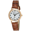Ravel Ladies Classic Strap Watch White &  Gold Dial & Brown Strap R0102.14.2A