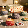 Portable Tin Christmas Scented Candles Gift Box Set Soy Wax Jar of 4