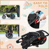 Lightwieght Pushchair w/ Reclining Backrest From Birth to 3 Years - Black