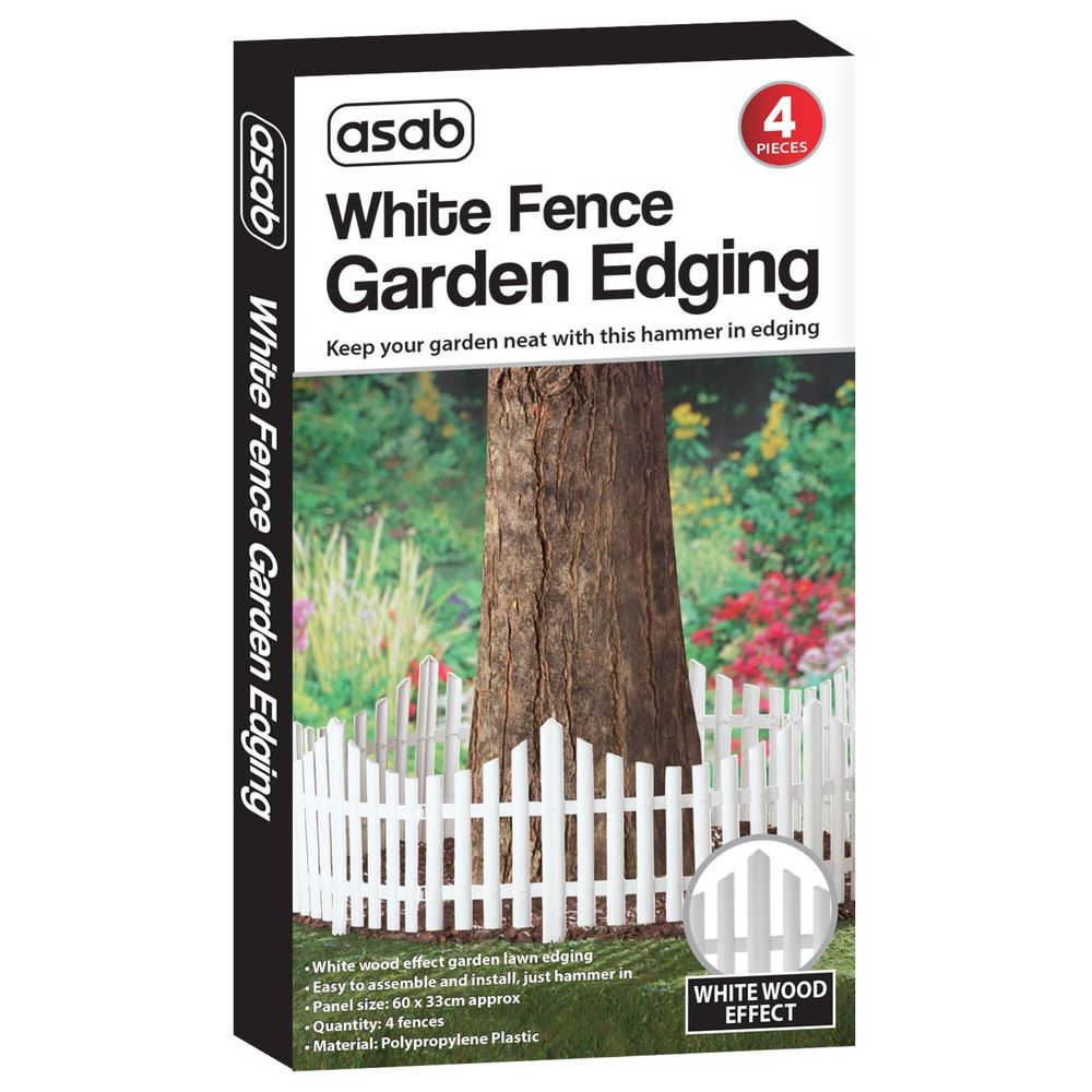 White Fence Garden Edging AS-07798
