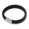 Men's Luxury Black Leather Bracelet