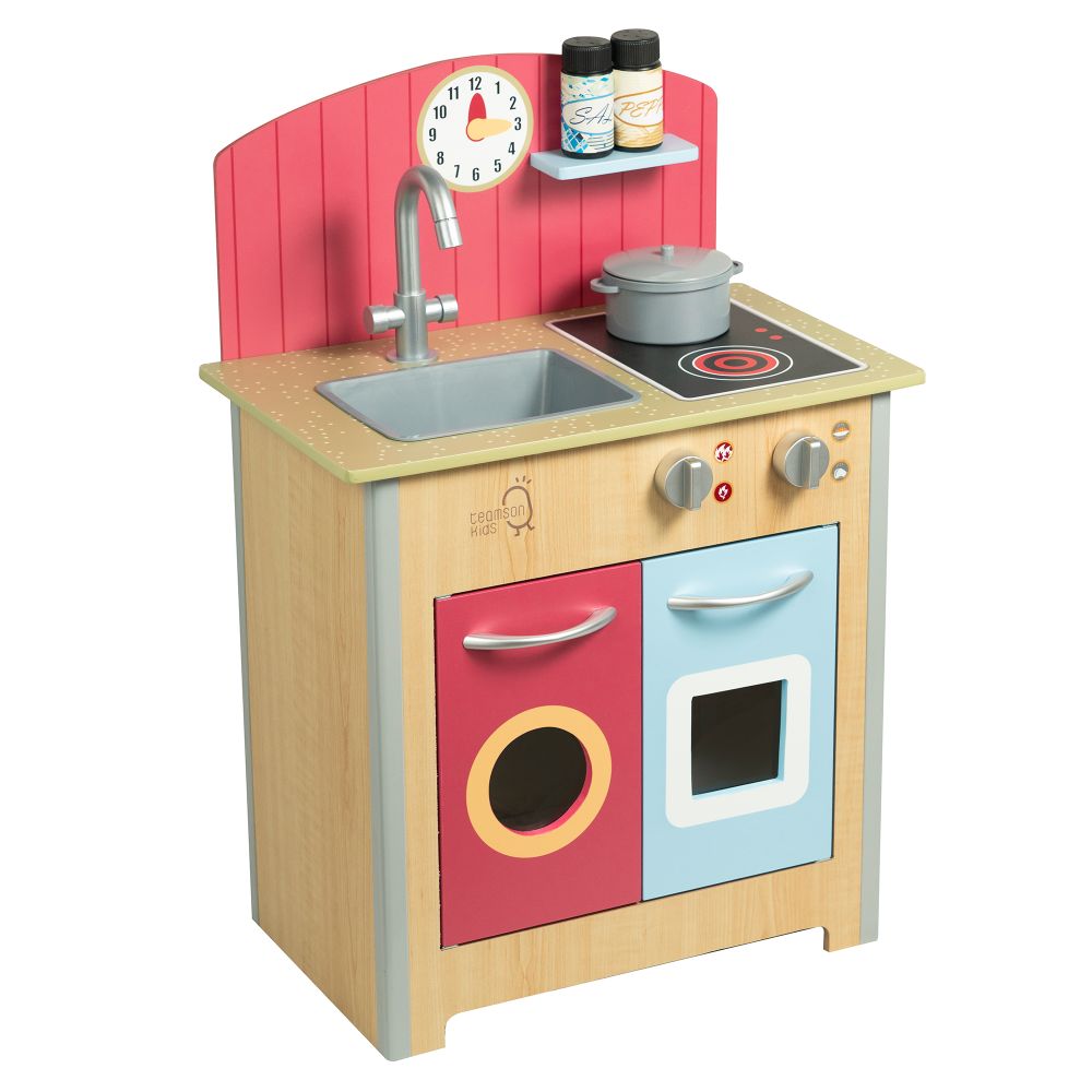 Porto Small Interactive Wooden Kitchen Playset &  4 Accessories