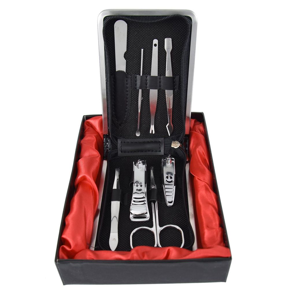 8pc Gents Manicure Set in Leather Wallet | DGI-1683 | GM-40 | AS-15382