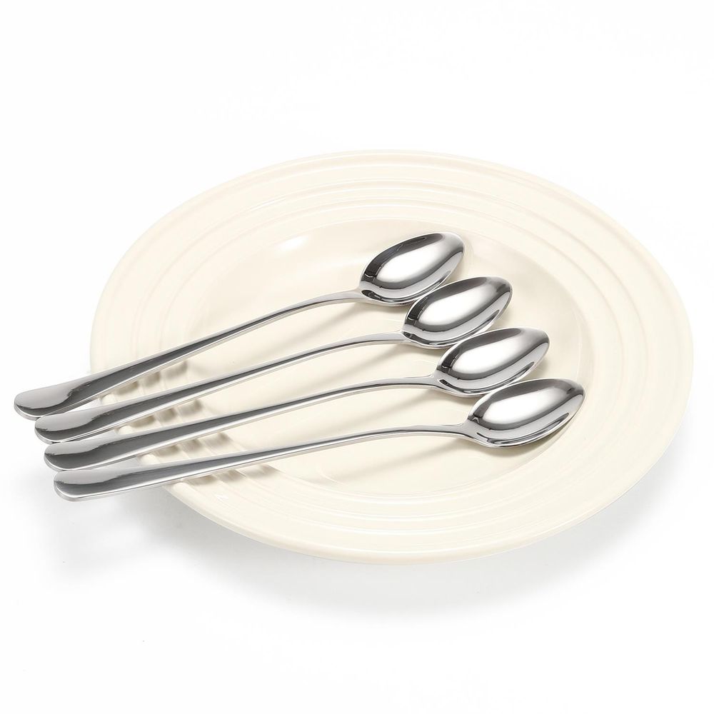 4PC Long Handle Stainless Steel Latte Spoon Flatware Tableware Set