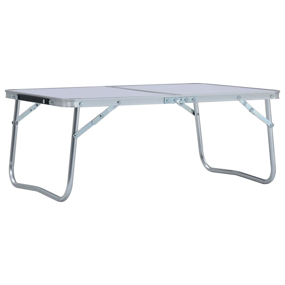 Folding Camping Table White Aluminium