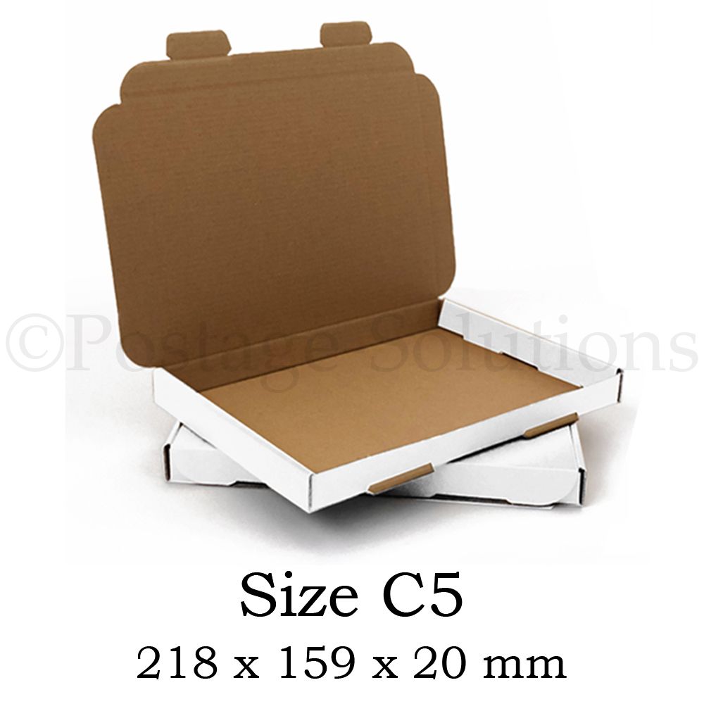 C5 PIP Boxes (White) suitable for Large Letter Postal Box 22x16x2 cm (500)