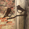 Metal robins on a branch Garden feature , garden sign decoration