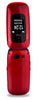 TTfone TT750 Lunar RED Flip Folding Dual Screen Big Button Mobile Phone with Dock Charger and Vodafone Sim Card