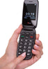 TTfone Lunar TT750 Big Button Simple Easy Clamshell Flip Black Mobile Phone with Nylon Case & Vodafone Sim