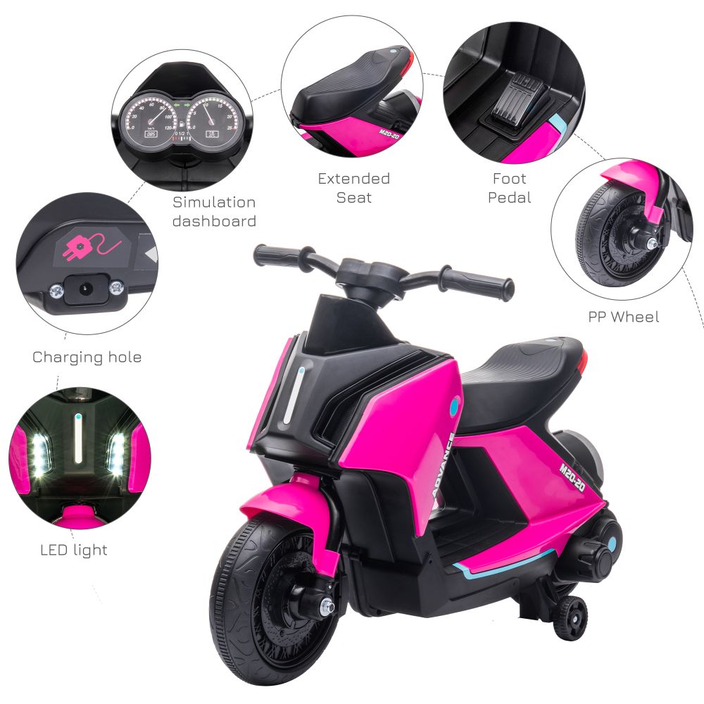6V Kids Electric Pedal Motorcycle Ride-On Toy Battery Powered Motorbike