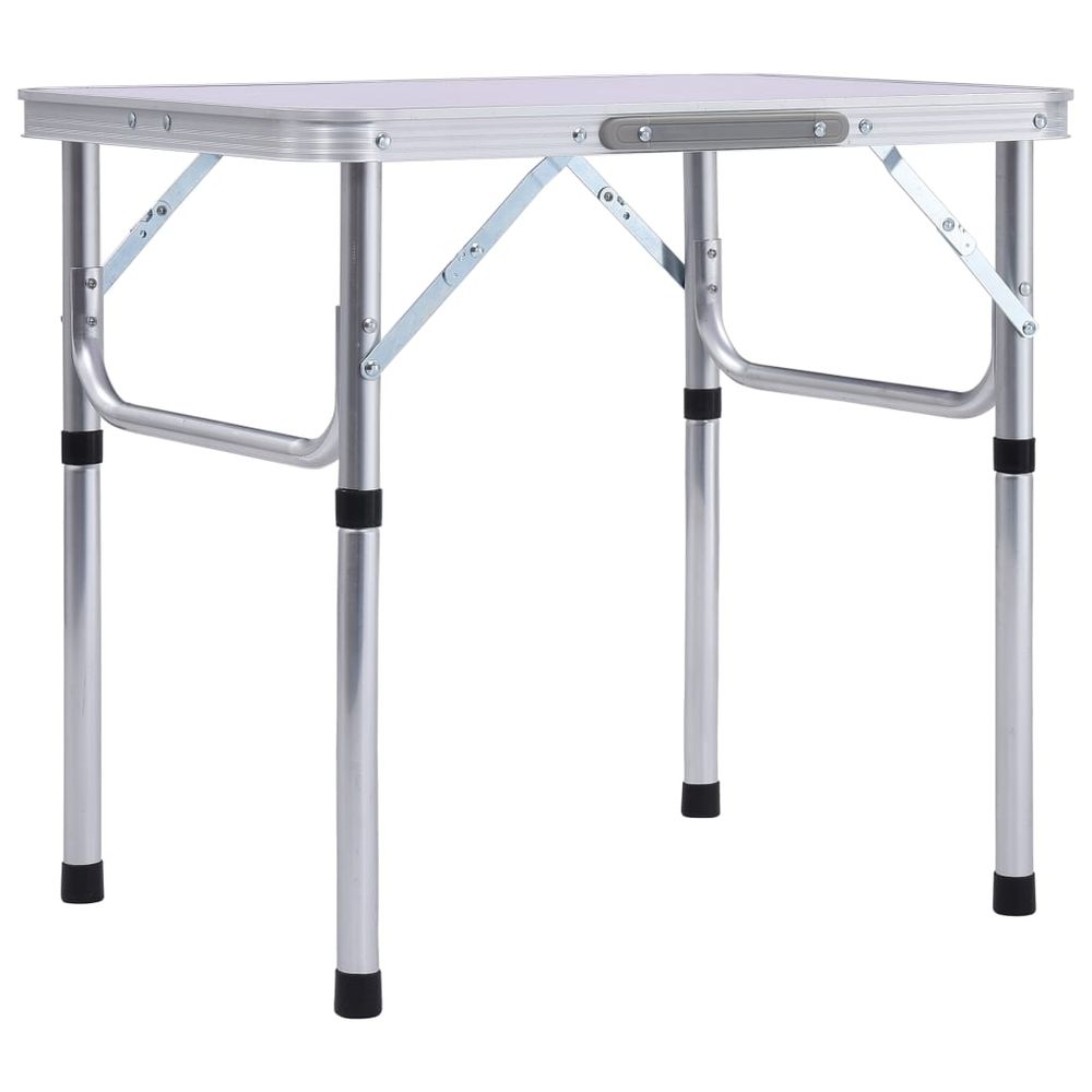 Folding Camping Table White Aluminium