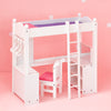 White Doll Bunk Bed with Desk Olivia's World 18