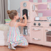 Retro Wooden Kitchen Toy Kitchen Pink With Ice Maker TD-11414P