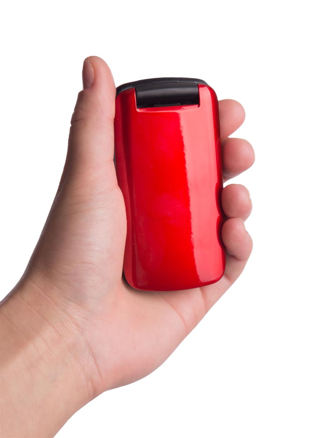TTfone Star Big Button Flip Mobile Phone in Red with Nylon Case & Vodafone Sim