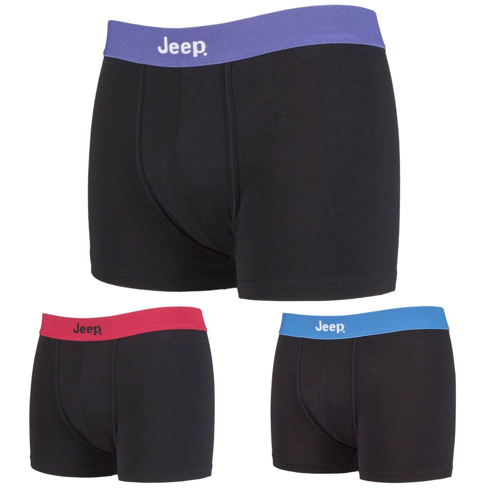 Jeep - 3 Pr Pack Cotton Fitted Trunks