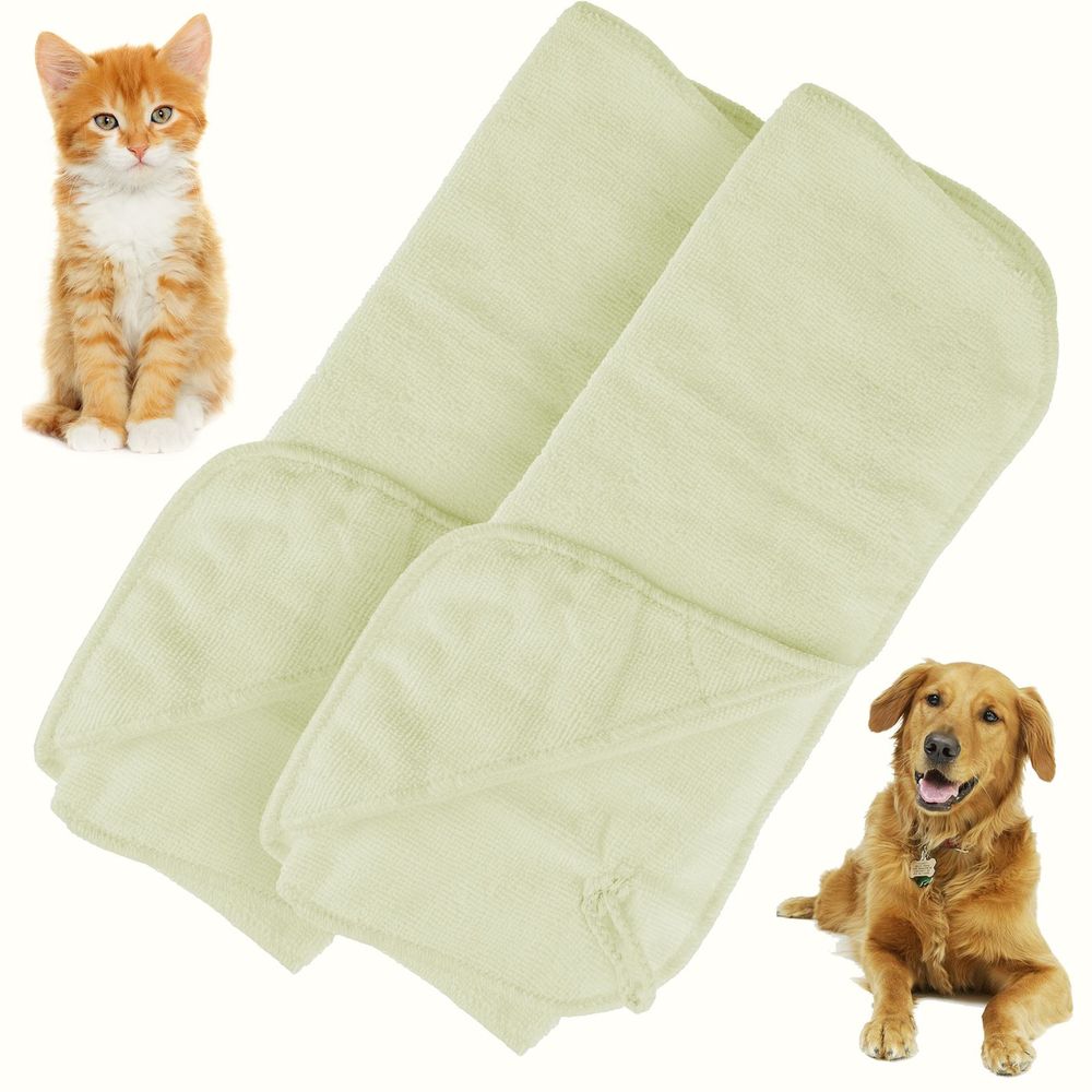 CC Super Soft Microfibre Pet Dog Cat Towels 2pc Set