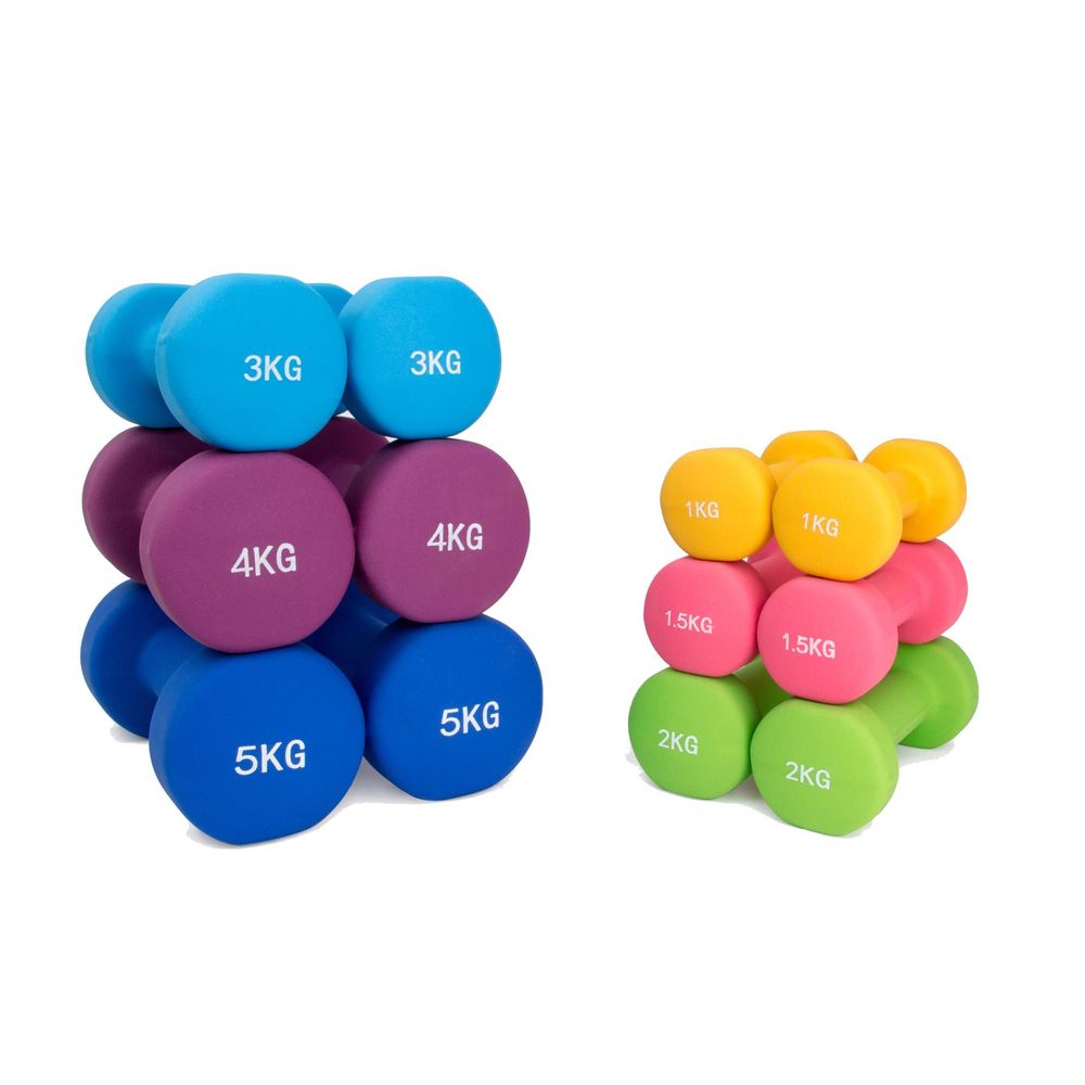 Pair of Neoprene Dumbbells Weights – Solid Iron Construction