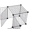 DIY Pet Playpen Metal Wire Fence 12-Panel Guinea Pig Small Animals Cage Black