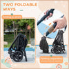 Foldable Baby Pushchair w/ Fully Reclining Backrest From Birth to 3 Years- Black