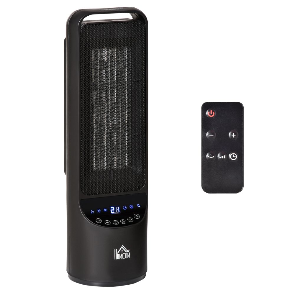 Ceramic Tower Indoor Space Heater with LED Display Oscillation Remote Control