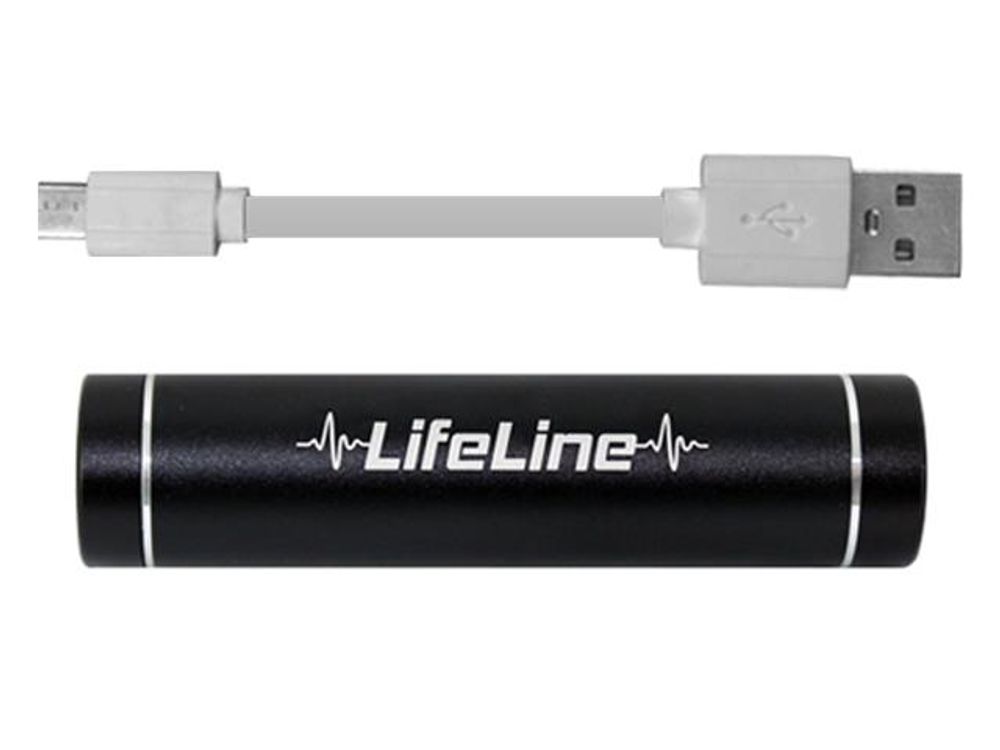Advanced Accessories LifeLine 2200-X Power Bank [8 Pin/USB-C/MicroUSB] Mobile Phone Emergency Charger-Black