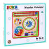 SOKA Magnetic Wooden Calendar Weather Board Wall Mount for Kids 3 year old up