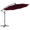 Cantilever Umbrella with LED Lights and Steel Pole