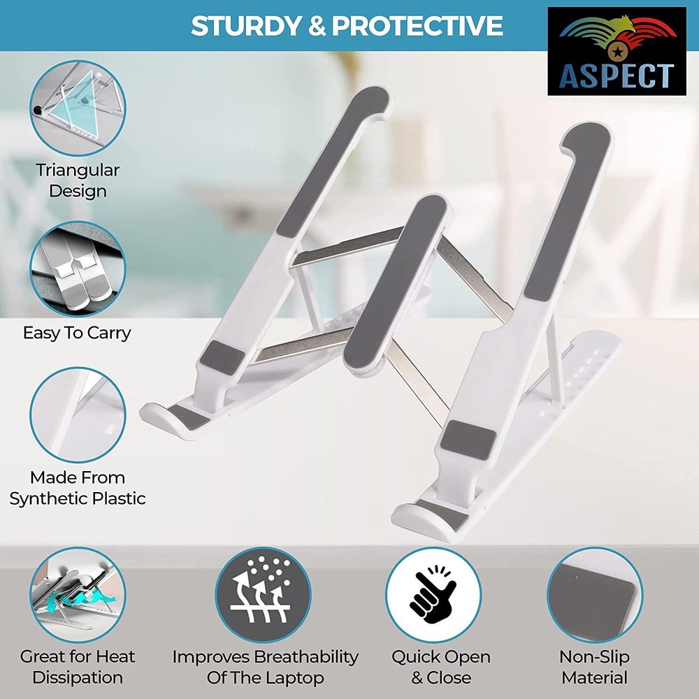 Aspect 8 Angles Adjustable Foldable Laptop Holder Suitable for All Laptops