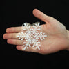 Double sided christmas snowflake window door electrostatic sticker-a octagonal star snowflake-1pc