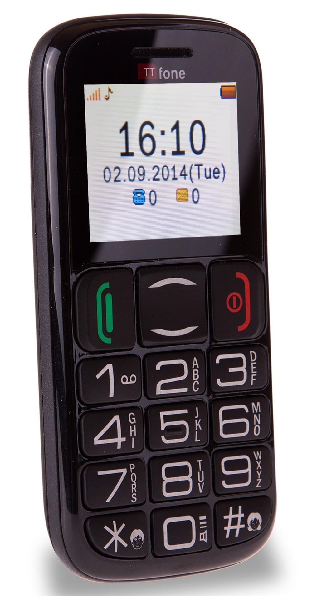 TTfone TT200 Mercury 2 Big Button Basic Senior Mobile Phone Simple  CB4 Nylon Case & Vodafone PAYG Sim Card