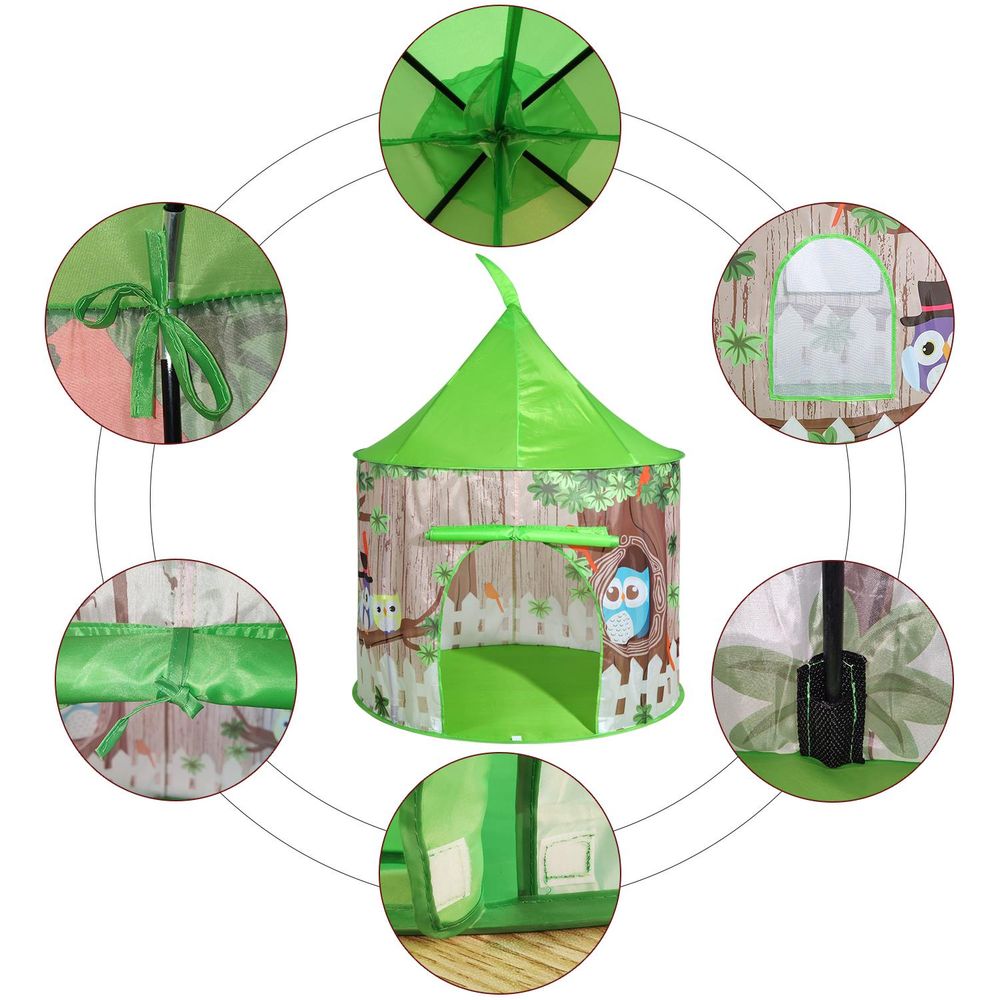 SOKA Play Tent Pop Up Indoor or Outdoor Garden Owl Playhouse Tent for Kids Childrens