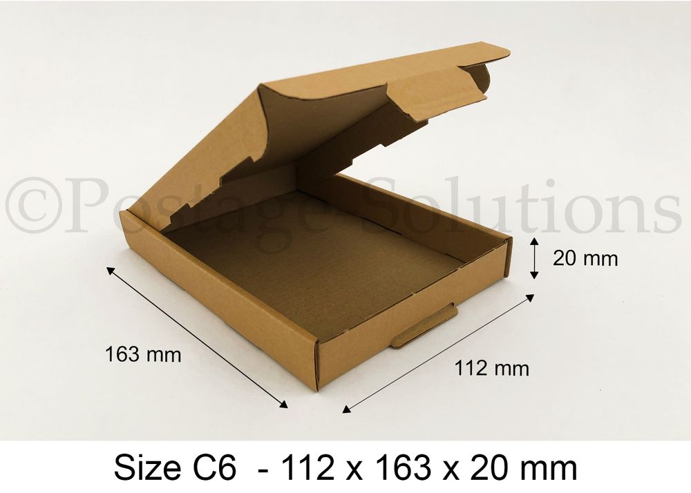 C6 PIP Boxes (Brown) suitable for Large Letter Postal Box 11x16x2 cm (1000)
