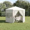 3.4m Gazebo Canopy Party Tent with 6 Removable Side Walls, White